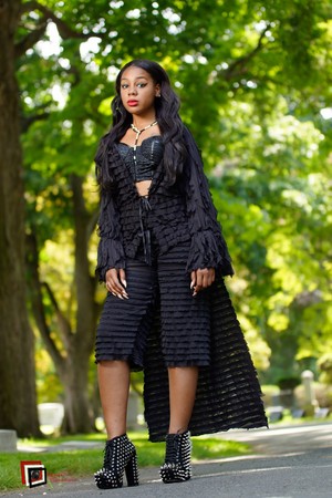  Model Jasmen is Wearing Noneillah Black Collection at a Remembering music Artist Sean Cos Mason Pho