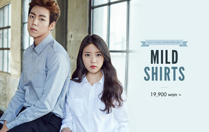  150903 आई यू and Hyunwoo for UNIONBAY Fall Ad