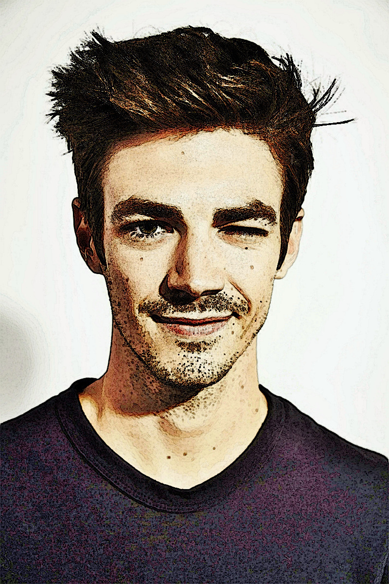 Fan Art of Photo to Painting Grant Gustin for fans of iceprincess7492. 