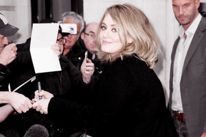  Adele arriving at BBC