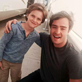 Ed Westwick and Gabriel Gateman, aka younger and older Kent on Wicked City, on set, looking adorable - ed-westwick photo