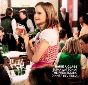 Emma at Caroline Seiber’s pre-wedding diner in Vienna