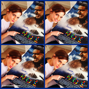 Emma posting Spanish poster of Noah