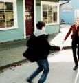 Henry running into Emma’s arms  - once-upon-a-time fan art