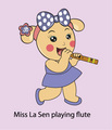 Miss La Sen playing flute - random photo