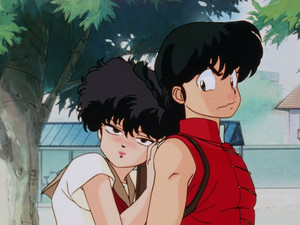  Ranma notices his most reciente creepy stalker, Kodachi has attached herself to him.