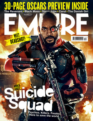  Suicide Squad's Empire Magazine Cover featuring Will Smith as Deadshot - December 2015
