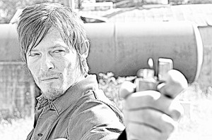  The Walking Dead - Coloring Pages - Daryl