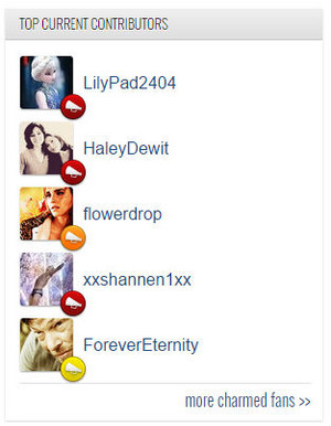  top, boven contributors charmed