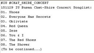 151129 IU 'CHAT-SHIRE' Concert at Busan
