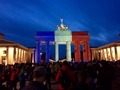 Illuminated Monumets with France flag colours - random photo