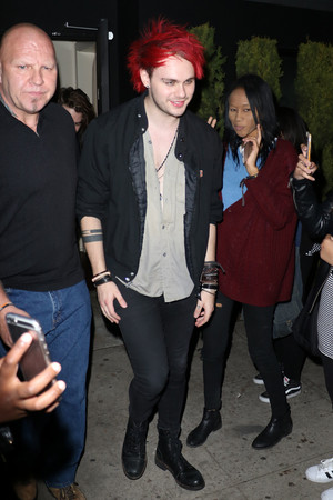 Mikey leaving J B’s AMA's after party at the Nice Guy