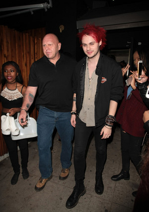 Mikey leaving J B’s AMA's after party at the Nice Guy
