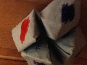  Paper fortune teller colour and numbers