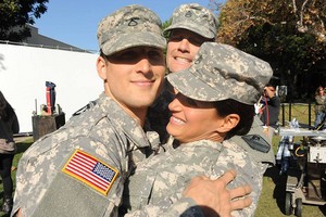  Parker Young behind the scenes of Enlisted