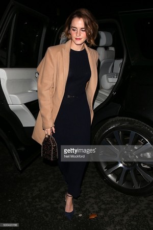 Emma leaving the screening of The True Cost in London [yestarday]