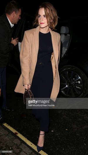 Emma leaving the screening of The True Cost in London [yestarday]