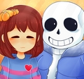 Frisk and Sans - undertale-the-game photo