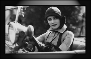 Greta Garbo Behind the Wheel