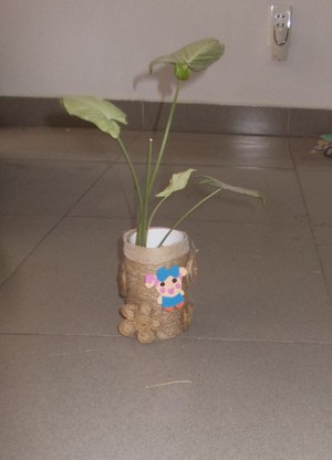 Miss La Sen recycling craft বৃক্ষ vase