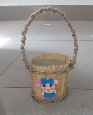  Miss La Sen wooden stick-hemp string basket