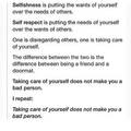 Selfishness And Self Respect - random photo
