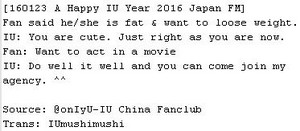 160123 IU at 'A Happy IU Year 2016' Fan Meeting in Tokyo