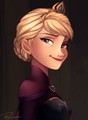 Elsa's smug smile. - disney-princess fan art