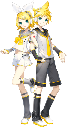  Kagamine Len and Rin V4x डिज़ाइन