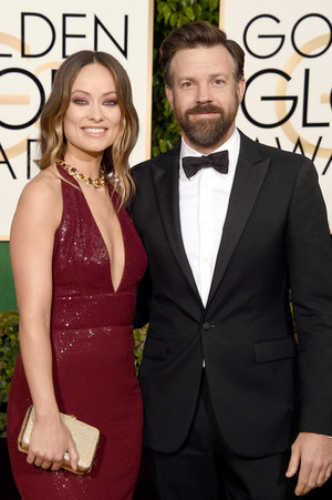 Olivia Wilde and Jason Sudeikis @ the 2016 Golden Globes