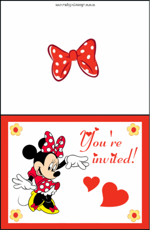  Walt 迪士尼 Crafts - Minnie 老鼠, 鼠标 Card