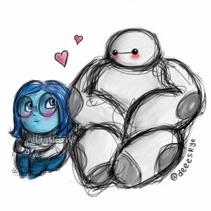 baymax and sadness by deeeskye d8fn860