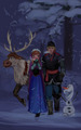 Anna and Kristoff with Olaf and Sven - frozen fan art