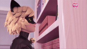  Chat Noir looking at Marinette’s family фото