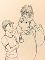 Hiro, Tadashi and Baymax - big-hero-6 fan art