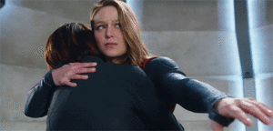 Kara hugging Alex 