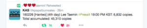  Taemin's full album sale fourth Tag 2016
