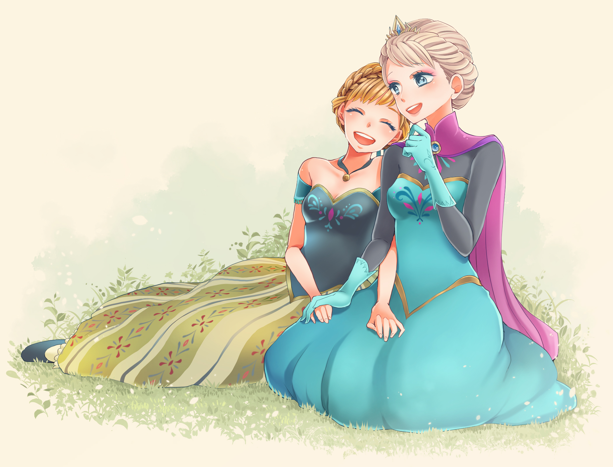 Anna and Elsa Frozen Fan Art (39434403) Fanpop