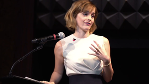 Emma Watson HeforShe Arts Week opening speech screencaps