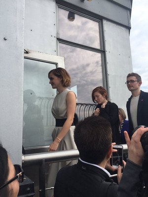  Emma Watson lighting the Empire State Building for IWD [March 8, 2016]