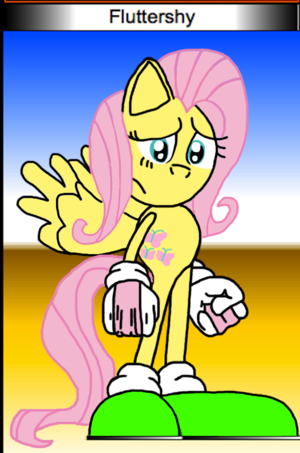  Fluttershy as a Sonic character