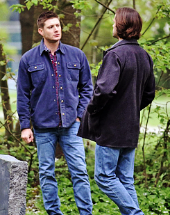  Jensen and Jared On The Set Of Supernatural