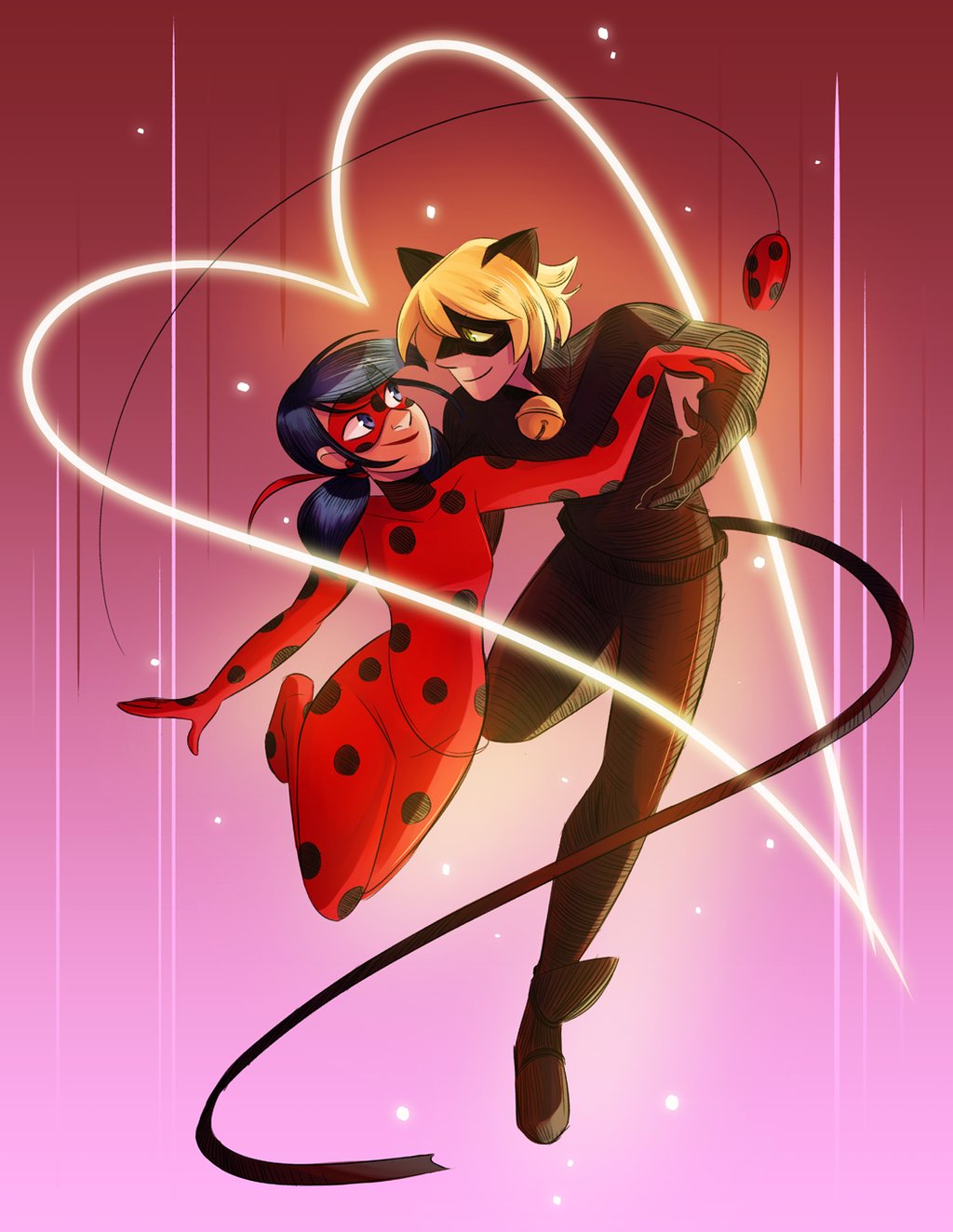 Ladybug and Chat Noir - Miraculous Ladybug Fan Art (39403199) - Fanpop