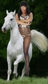 Nicki Minaj riding her Beautiful Lippizaner Stallion - nicki-minaj fan art