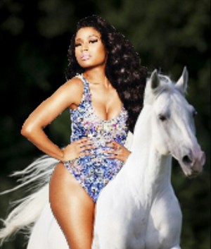  Nicki Minaj riding her Beautiful Lippizaner Stallion