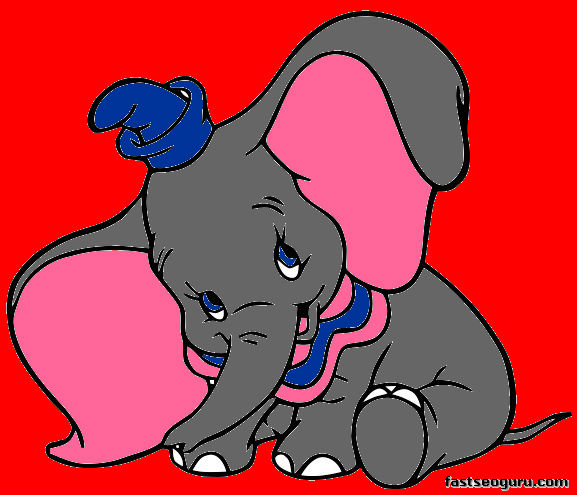 Printable coloring pages Dumbo Shy Disney Characters - Disney Fan Art  (39424410) - Fanpop