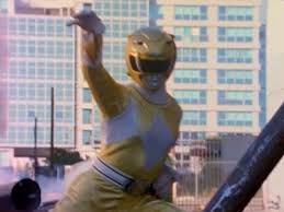  Aisha Morphed As The 秒 Yellow Mighty Morphin Ranger