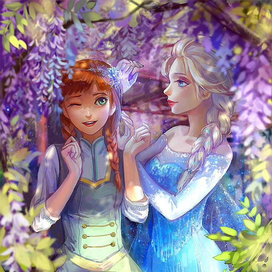 Princess Anna fan Art: Anna and Elsa.