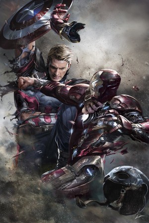  Captain America vs Iron Man - Concept Art