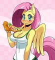 Fluttershy With Pizza - my-little-pony-friendship-is-magic photo